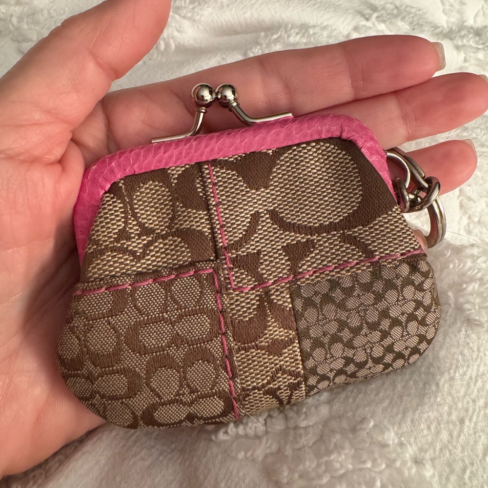 NWOT Rare Vintage Coach Patchwork Coin Pouch - Picture 5 of 12